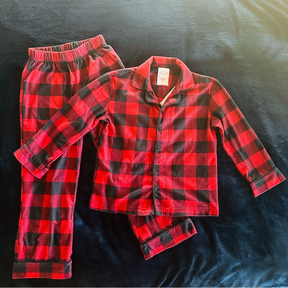 Wondershop Red and Black Checkered Kids Pajama Set